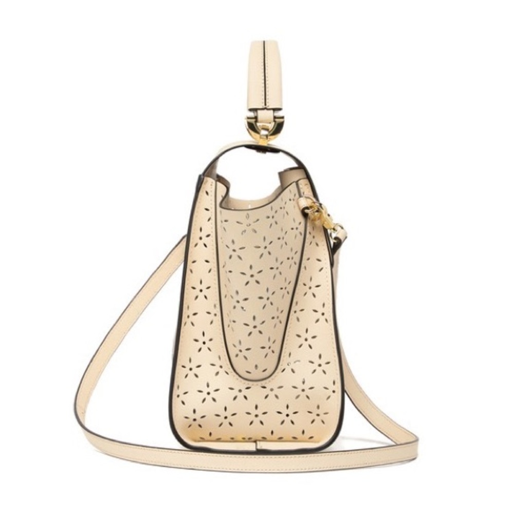 NWT Zac Posen Feminine Lasercut Eartha Floral Ivory Purse - Picture 12 of 13
